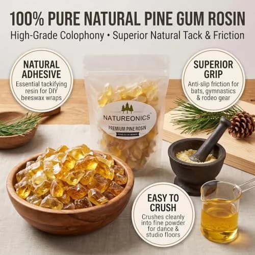 Natureonics Pine Rosin 1 Lb | Natural Pine Resin for Beeswax Wraps, Dancers & DIY Projects thumbnail 4