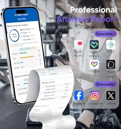 GE Smart Body Composition Analyzer Scale 2.05 kg (4.5 lb) | 50+ Metrics with FDA Approved Technology thumbnail 6