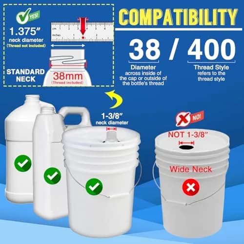 DupakSYS 2 Pack 5 Gallon Pump Dispenser 1 oz Pump with 50cm Extended Tube | Dispenses 30cc Per Press thumbnail 3