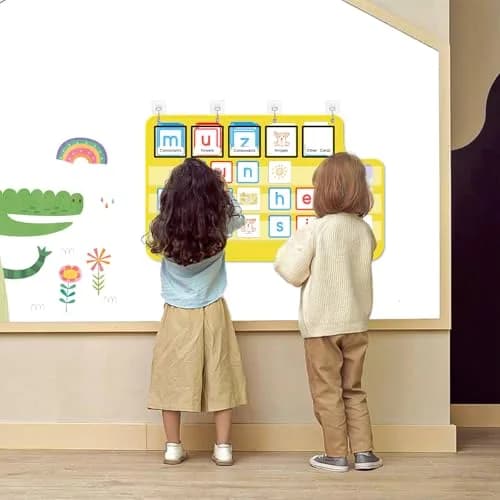 ALSLEA School Bus Shaped Pocket Chart 86cm x 56cm (33 ⅞ " x 22") | Large Classroom Hanging Organizer thumbnail 7