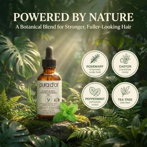 PURA D'OR Scalp & Hair Strengthening Oil 99ml (3.3 Fl Oz) | Ayurvedic Hair Growth & Breakage Reduction thumbnail 6