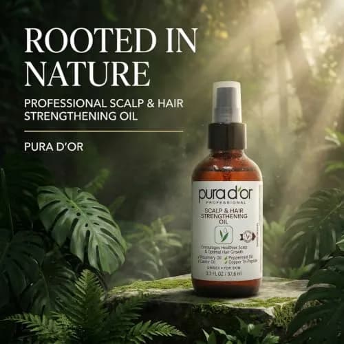 PURA D'OR Scalp & Hair Strengthening Oil 99ml (3.3 Fl Oz) | Ayurvedic Hair Growth & Breakage Reduction thumbnail 2