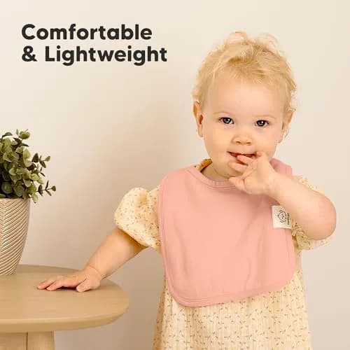 KeaBabies Organic Baby Bibs 8-Pack Dew | Ultra-Absorbent Cotton, Adjustable Nickel-Free Snaps thumbnail 5