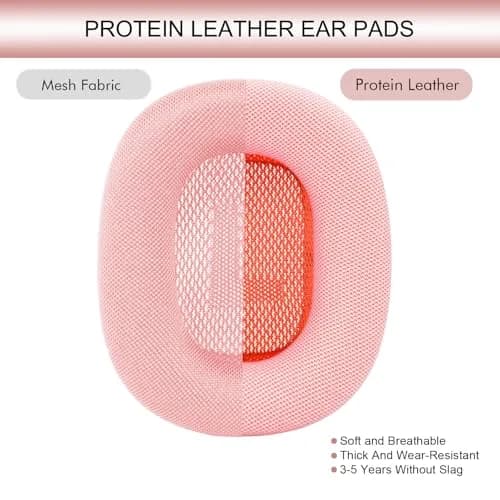 GEVO Pink Replacement Ear Cushions for AirPods Max 1 & 2 Headphones | Memory Foam & Magnetic Attachment thumbnail 6