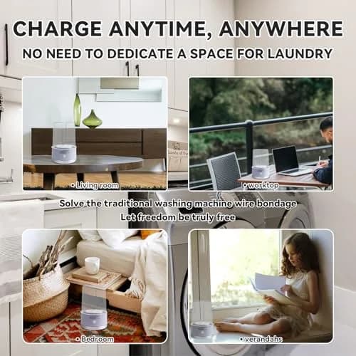 SUNHAIXIA Portable Mini Washing Machine | 1L Purple Washer | Compact Deep Cleans Underwear, Baby Clothes, Small Laundry thumbnail 4