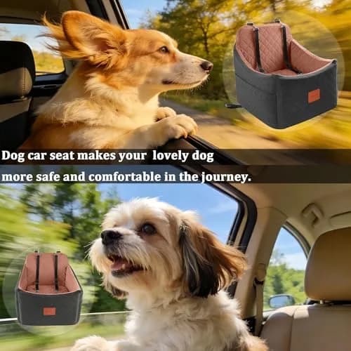 INDYBUD Dog Car Seat for Small/Medium Dogs | Memory Foam Travel Safety Booster (19 in) with Washable Cover thumbnail 8