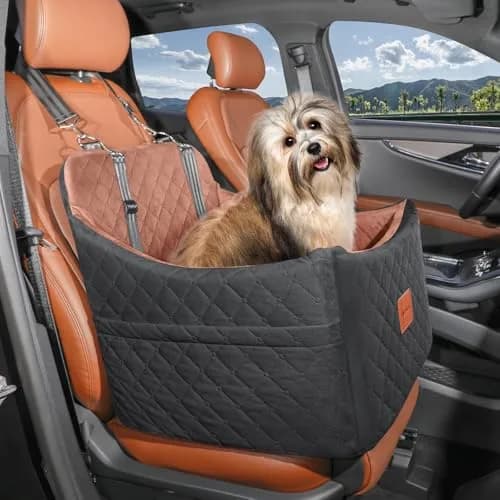INDYBUD Dog Car Seat for Small/Medium Dogs | Memory Foam Travel Safety Booster (19 in) with Washable Cover thumbnail 2