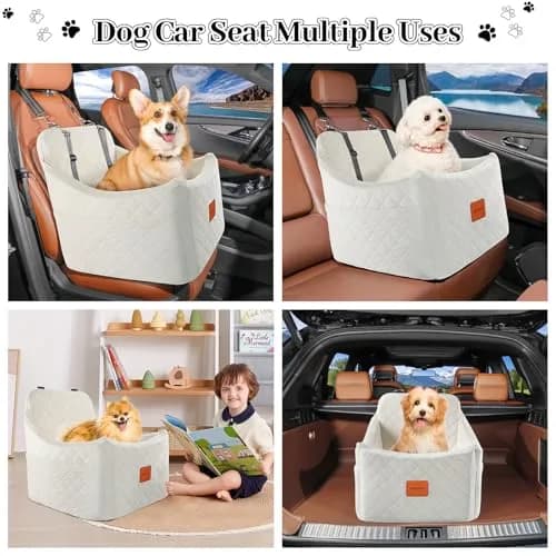 INDYBUD Dog Car Seat for Dogs up to 35lbs | Adjustable, Washable & Safe Travel Companion thumbnail 6