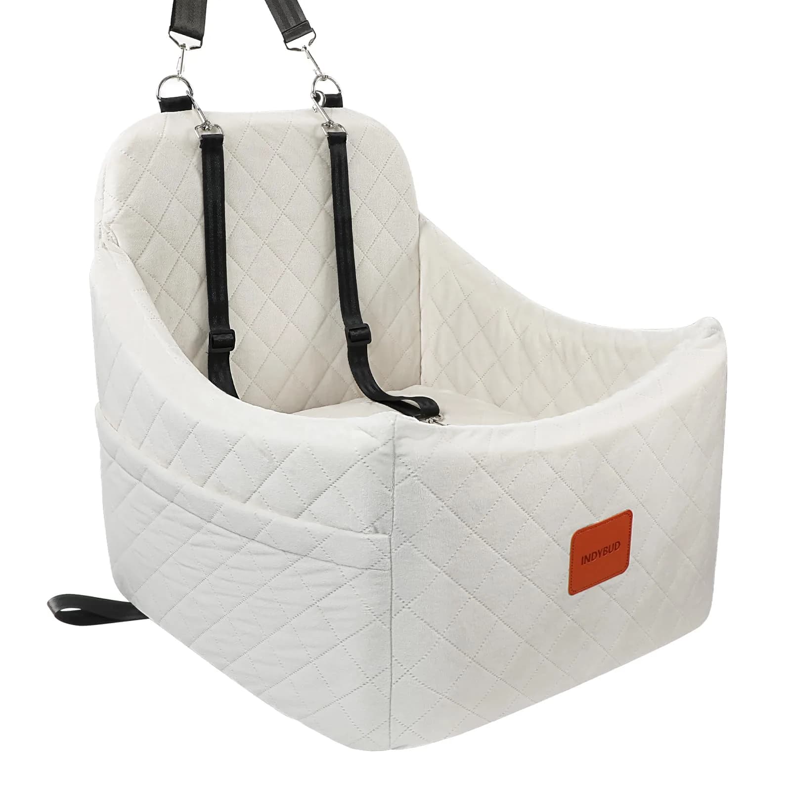INDYBUD Dog Car Seat for Dogs up to 35lbs | Adjustable, Washable & Safe Travel Companion - main product image