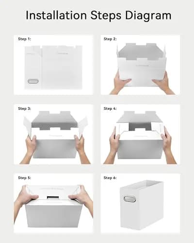 Oterri Heavy-Duty Corrugated File Box with Handle for Letter-Size Files, 4-Pack, 33.7 cm (13.3 in) | Reinforced Cardboard for Office & Home Organization thumbnail 6