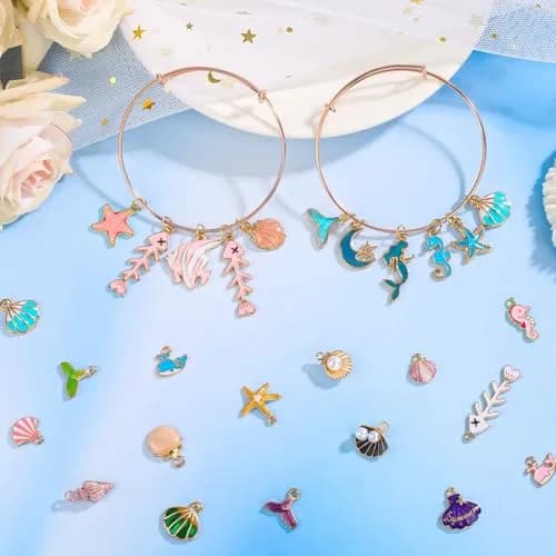 Acejoz 150 Pcs Ocean Beach Sea Charms for Jewelry Making and Crafting | Assorted Summer Sea Shells thumbnail 6