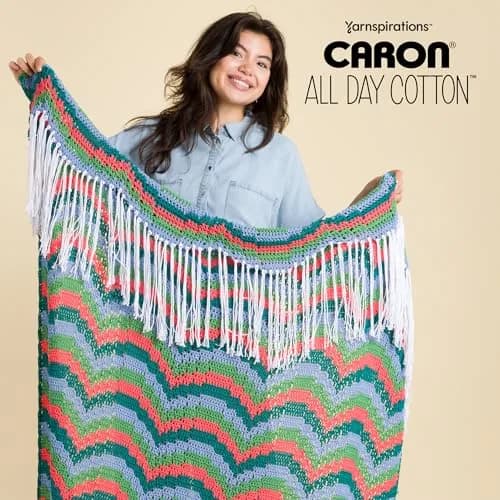 Caron All Day Cotton Yarn for Crocheting, Country Blue, 100g (3.52 oz) | 100% Mercerized Cotton thumbnail 9