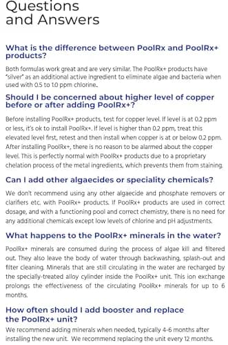 poolrx PoolRx+ Mineral Algaecide Unit | Up to 6-Month Algae Control for 5K-7.5K Gallons thumbnail 8