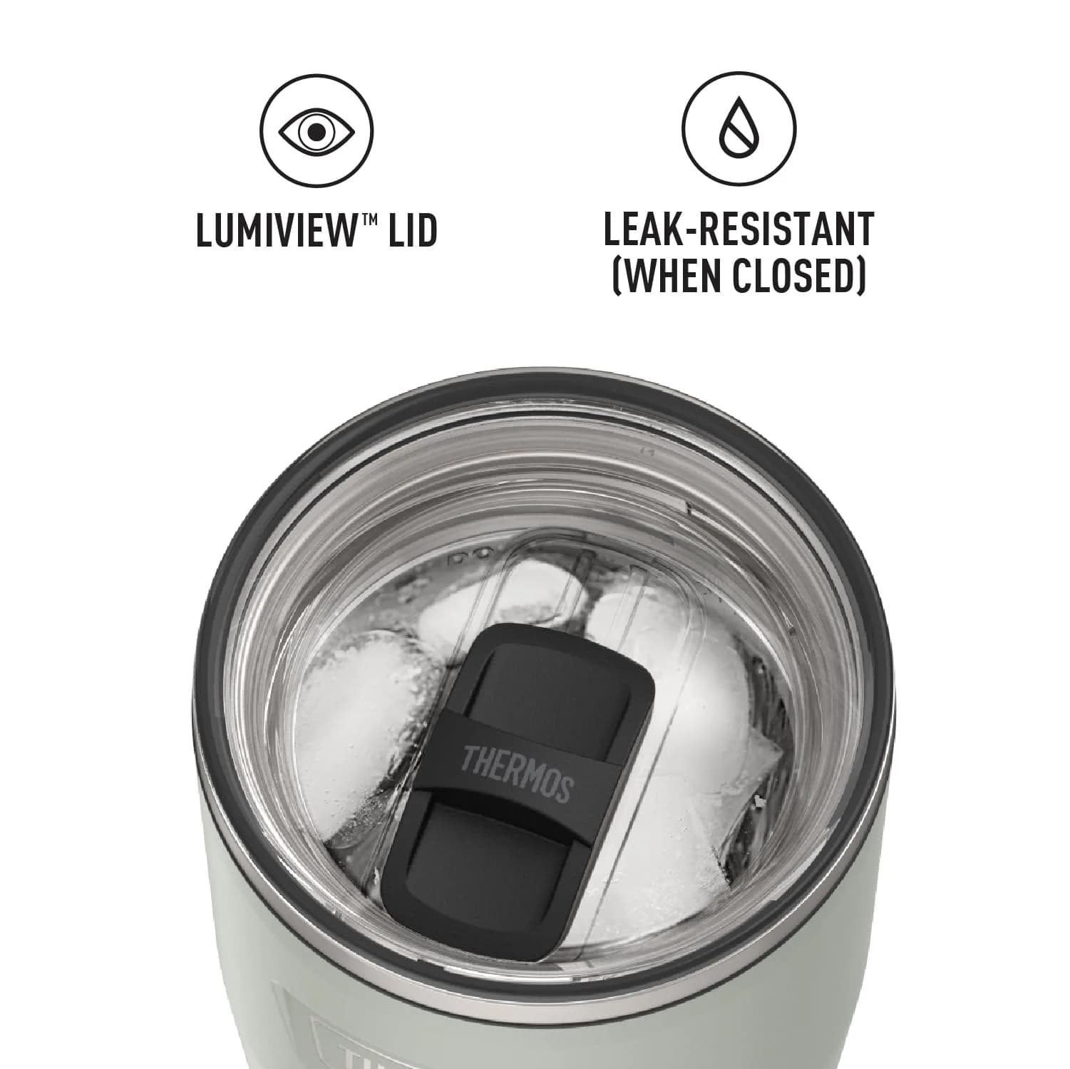 THERMOS Icon Series 24oz Stainless Steel Tumbler with Slide Lock Lid | 710ml (24 fl oz) Vacuum Insulated Tumbler - view 5