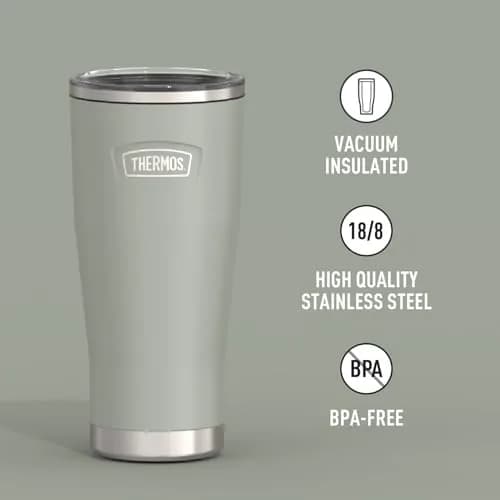 THERMOS Icon Series 24oz Stainless Steel Tumbler with Slide Lock Lid | 710ml (24 fl oz) Vacuum Insulated Tumbler thumbnail 2