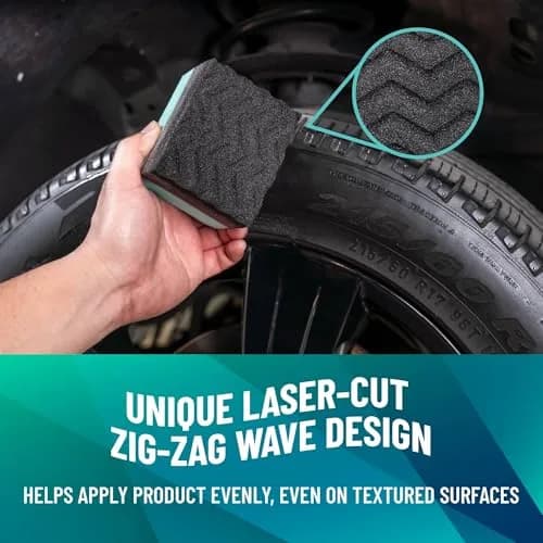 Chemical Guys Wonder Wave Durafoam Large Tire Shine Applicator 4 Pack | Even Coverage & Mess-Free thumbnail 3