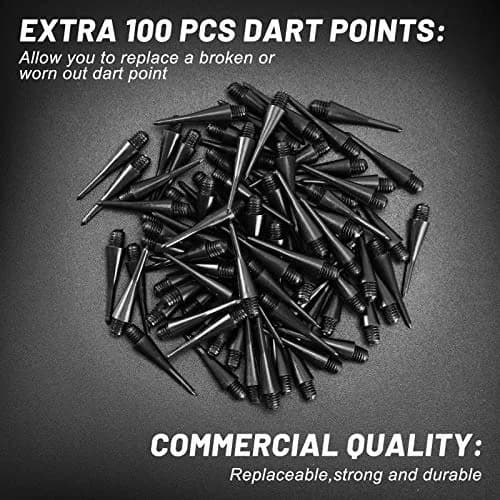 Accmor Black 20 Pack Soft Tip Darts Set with 100 Extra 2BA Tips | 14.8cm (5.8 inch) Darts for Electronic Dartboards thumbnail 6
