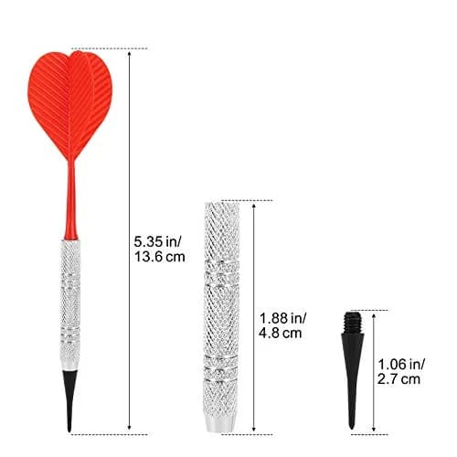 Accmor Black 20 Pack Soft Tip Darts Set with 100 Extra 2BA Tips | 14.8cm (5.8 inch) Darts for Electronic Dartboards thumbnail 9