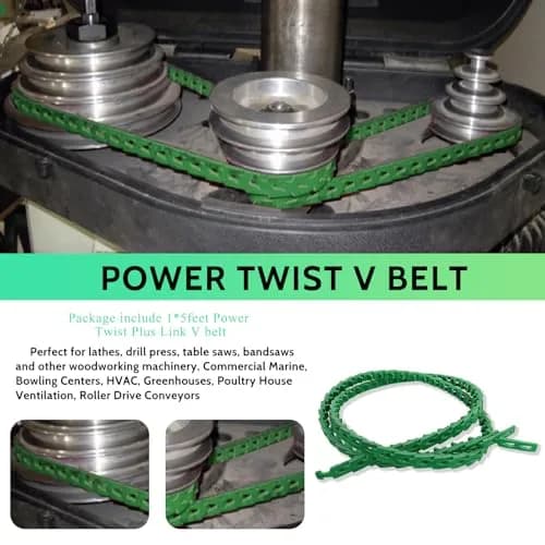 Poweka Adjustable Link V-Belt 152.4 cm (5 ft) | Power Twist V-Belt for Woodworking Tools thumbnail 3