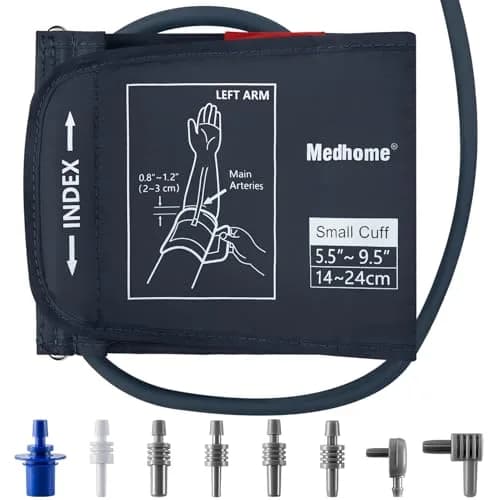 Medhome Small Blood Pressure Cuff 14-24cm (5.5"-9.5") | Accurate & Compatible Replacement BP Cuff for Small Arms thumbnail 1