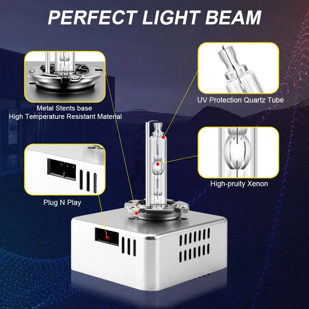 Erato D5S Xenon Headlight Bulbs 6500K Cool White (156 g / 0.35 lb) | Plug-and-Play HID Replacement for GMC Sierra & Terrain - view 5