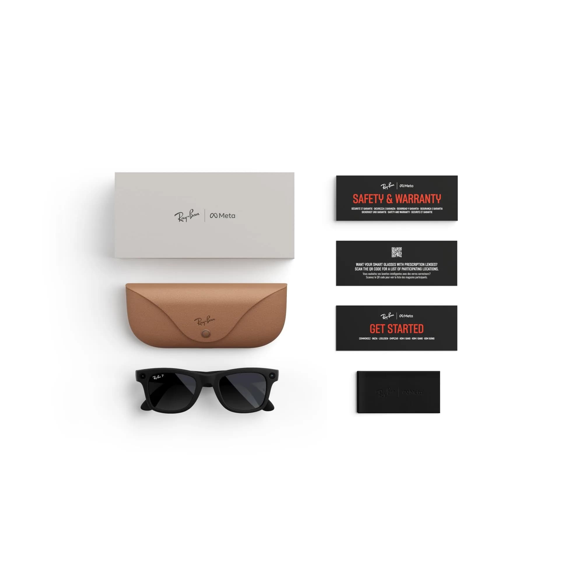 Meta Smart Glasses Wayfarer Matte Black Polarized Gradient Graphite Regular | Iconic Style with AI Assistant - view 3