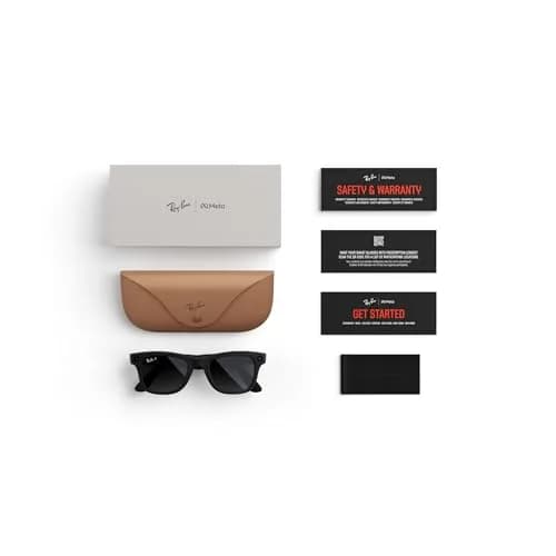 Meta Smart Glasses Wayfarer Matte Black Polarized Gradient Graphite Regular | Iconic Style with AI & Camera thumbnail 3