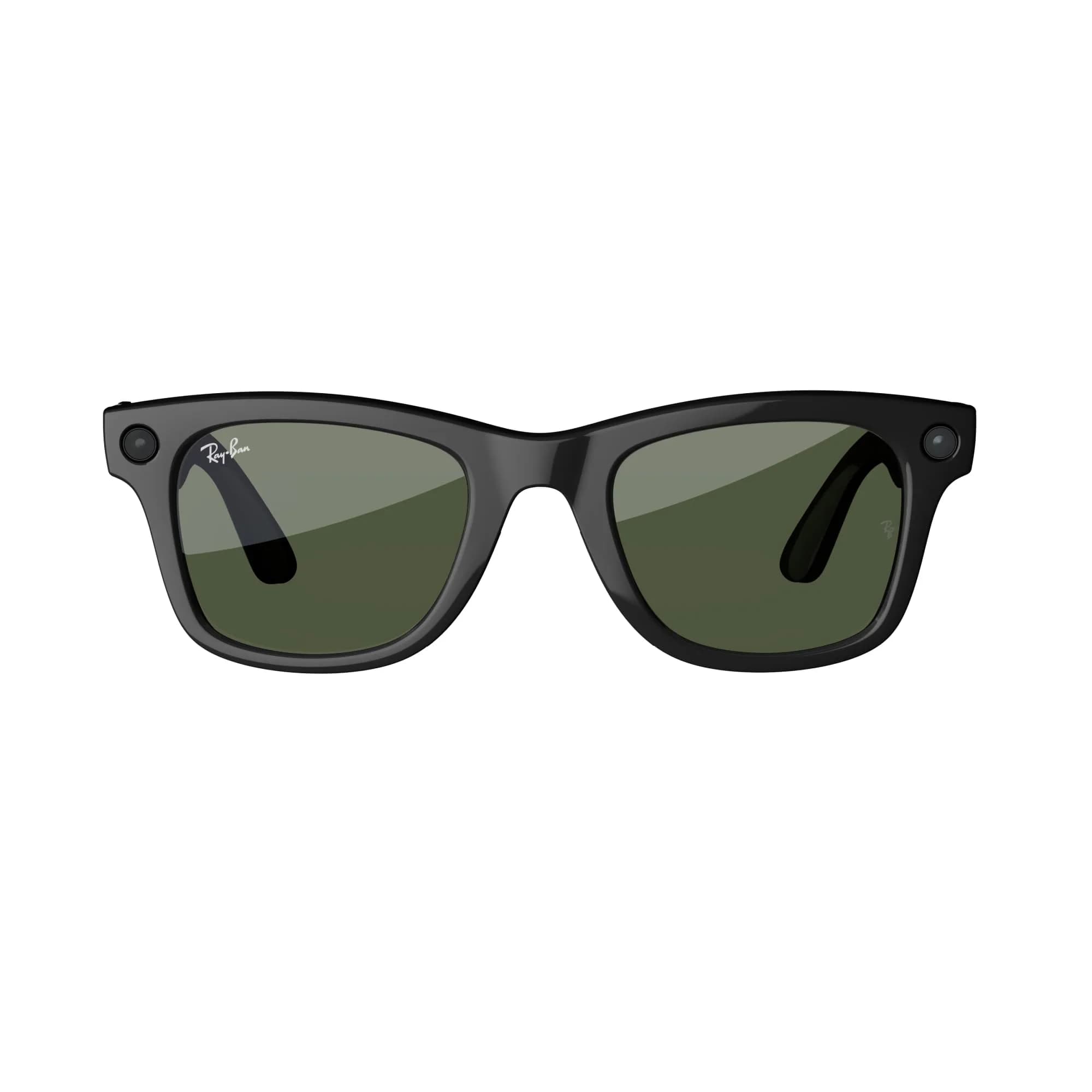 Meta Wayfarer Smart Glasses Large Shiny Black / G15 Green | Iconic Style Meets AI Assistant - view 2