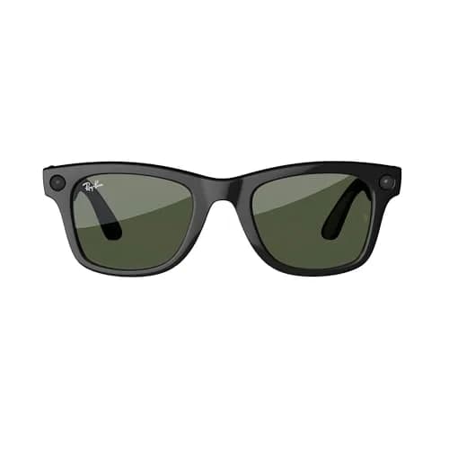 Meta Wayfarer Smart Glasses Shiny Black / G15 Green Large | Integrated Camera & AI Assistant thumbnail 2