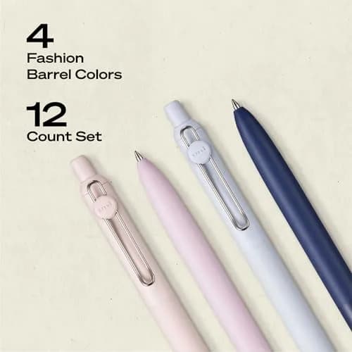 Uni-Ball Zento Gel Pens Black Ink 0.7mm Medium Point 12 Count | Smooth Writing for Students & Office thumbnail 5