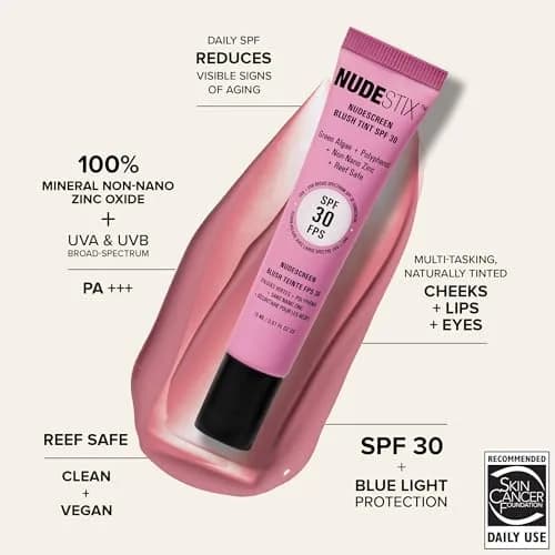 Nudestix Nudescreen Blush Tint SPF 30 | Multi-Use Liquid Blush for Cheeks, Eyes & Lips with Mineral Sunscreen thumbnail 6
