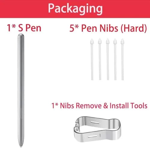 Qenw Replacement Stylus Pen for Samsung Galaxy Tab S10/S9/S8/S7/S6 Lite Series (Silver) | 4096 Pressure Levels thumbnail 5
