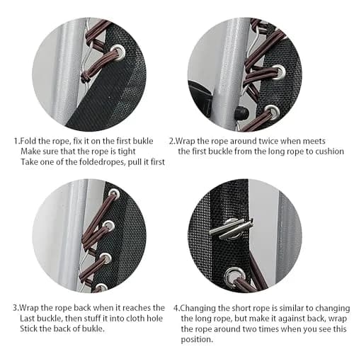 UNEEDE Zero Gravity Chair Replacement Cord Kit 252cm (98.4") Long & 165cm (65") Short | Universal Recliner Repair Parts for Most Chairs thumbnail 5