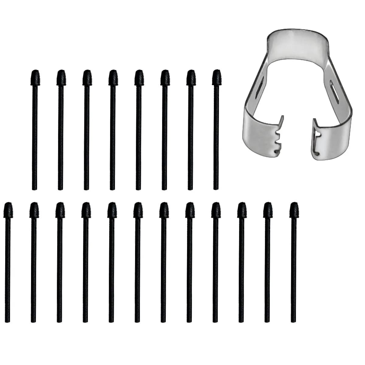 MJKOR 20 PCS 2B Pen Tips Replacement Compatible with Remarkable 2 Pencil | Durable Paper-Like Tips for Remarkable Stylus — Black