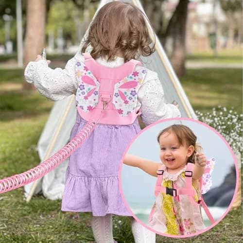 Accmor Toddler Harness Leash, Cute Butterfly Kids Leash + Anti Lost Wrist Link for Outdoor Travel, Adorable Child Walking Harness Wristband Assistant Strap Belt Keep Kids Close for Baby Boys Girls thumbnail 5
