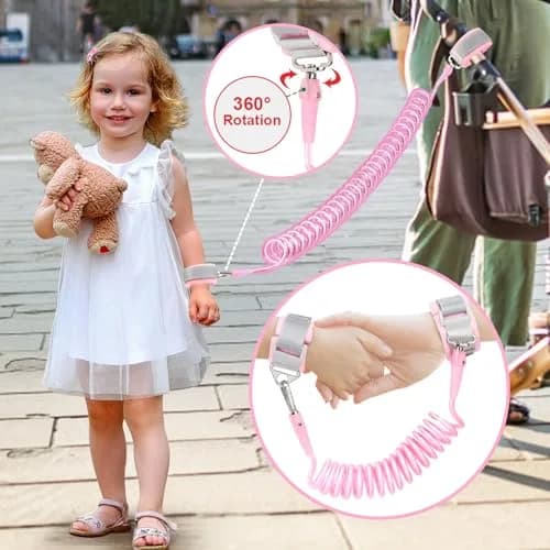 Accmor Toddler Harness Leash, Cute Butterfly Kids Leash + Anti Lost Wrist Link for Outdoor Travel, Adorable Child Walking Harness Wristband Assistant Strap Belt Keep Kids Close for Baby Boys Girls thumbnail 7