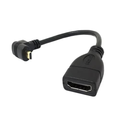 chenyang Micro HDMI Male to HDMI Female 4K60hz HDTV 90 Degree UP Angled Cable Adapter for Displays Monitor Camera 10cm | True HD Connection thumbnail 1