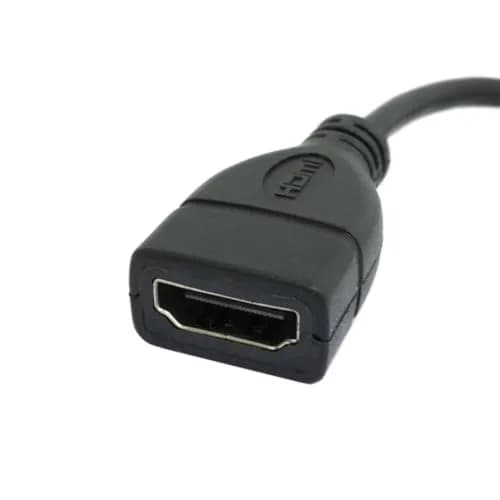 chenyang Micro HDMI Male to HDMI Female 4K60hz HDTV 90 Degree UP Angled Cable Adapter for Displays Monitor Camera 10cm | True HD Connection thumbnail 6