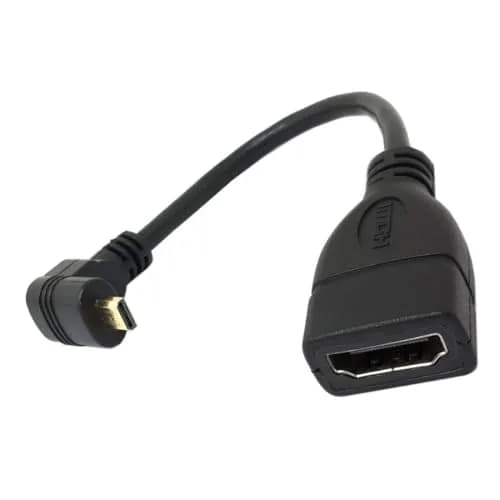chenyang Micro HDMI Male to HDMI Female 4K60hz HDTV 90 Degree UP Angled Cable Adapter for Displays Monitor Camera 10cm | True HD Connection thumbnail 8