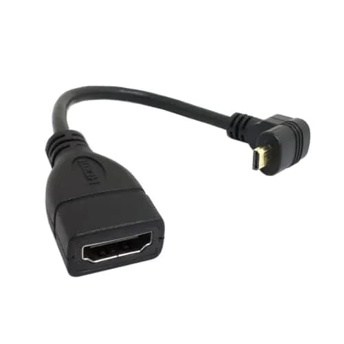 chenyang Micro HDMI Male to HDMI Female 4K60hz HDTV 90 Degree UP Angled Cable Adapter for Displays Monitor Camera 10cm | True HD Connection thumbnail 9