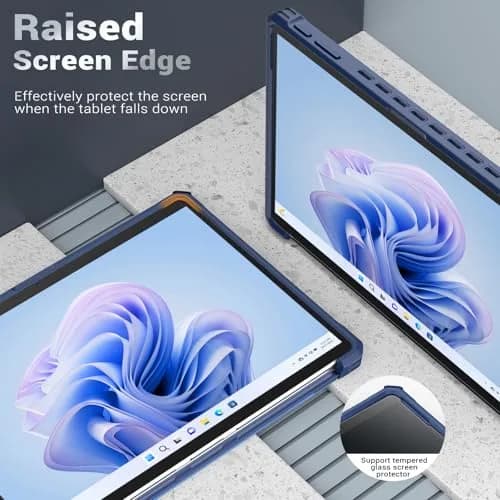 MoKo Blue Hybrid Protective Case for 13" Microsoft Surface Pro 12th 2026, Surface Pro 11/10/9 | Shockproof Kickstand Hand Strap thumbnail 4