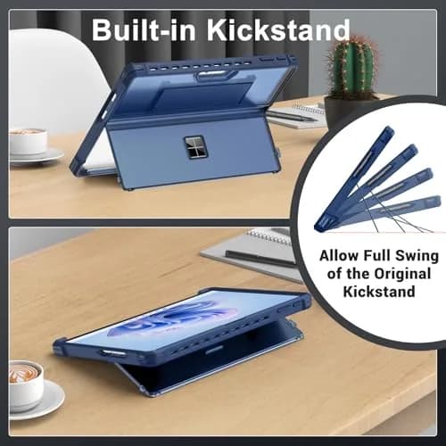 MoKo Blue Hybrid Protective Case for 13" Microsoft Surface Pro 12th 2026, Surface Pro 11/10/9 | Shockproof Kickstand Hand Strap thumbnail 8
