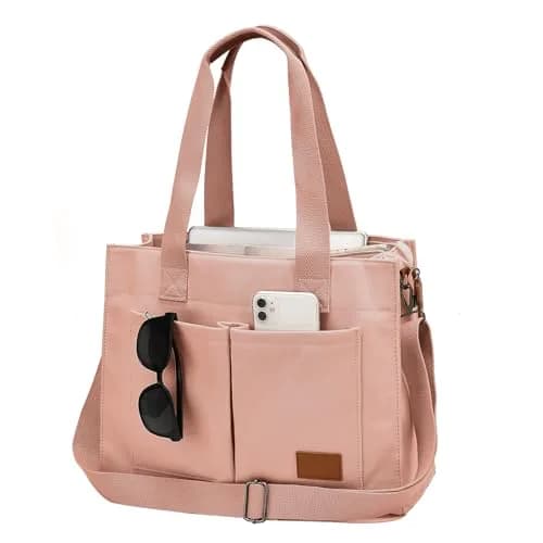 Barsine Canvas Laptop Tote Bag for Women | Fits 15.6" Laptop, Travel & Work Ready, Lightweight & Durable thumbnail 1