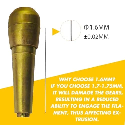 Asbrot Upgrade 3P - Poke Pin Pusher, 3D Printer Nozzle Cleaning Kit, Zinc Alloy Handle with 3 Pin, Dia 1.6mm by L 210mm thumbnail 3