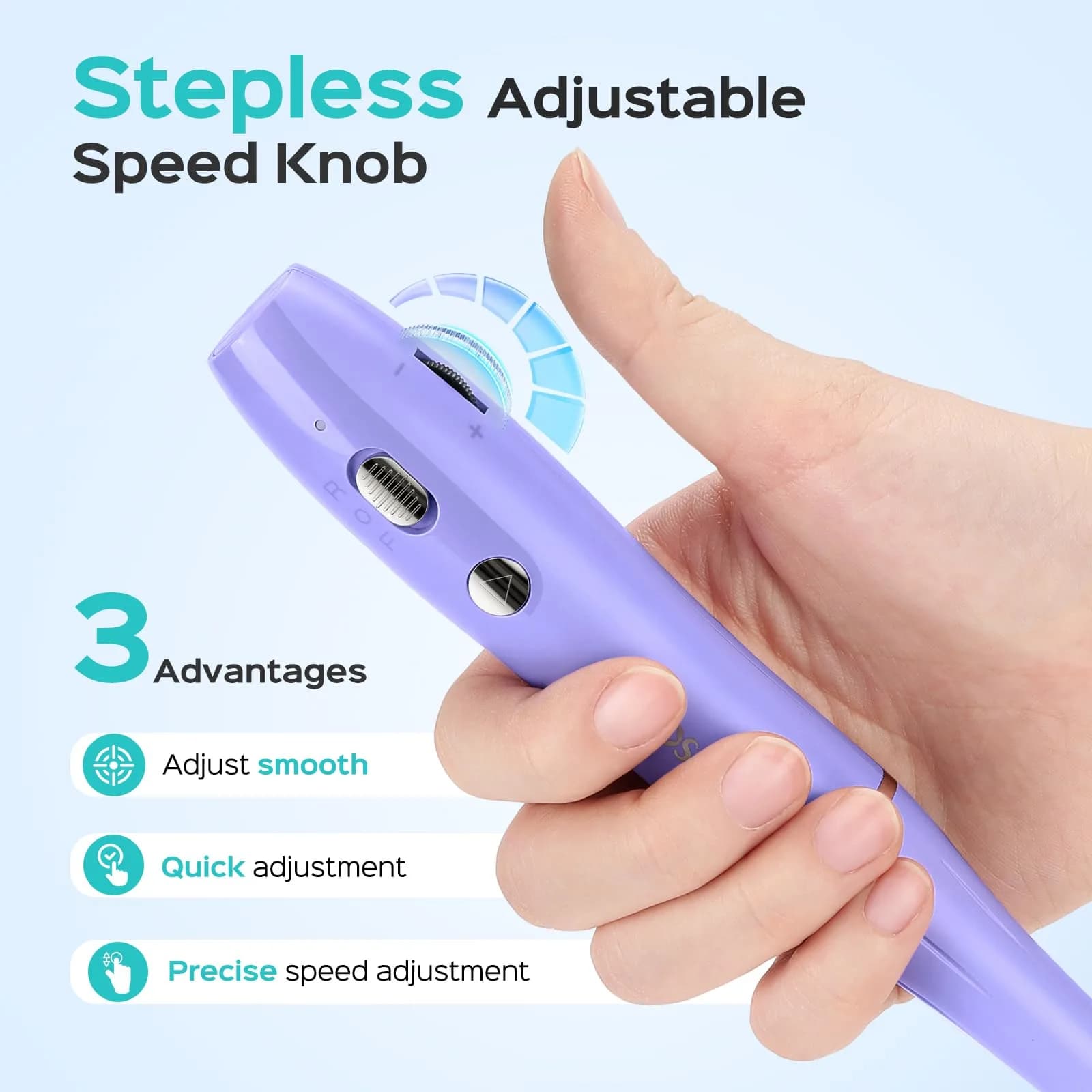 COSLUS C42 Cordless Electric Nail Drill File with Stepless Speed Knob | Professional Portable Manicure Pedicure Rechargeable - view 3