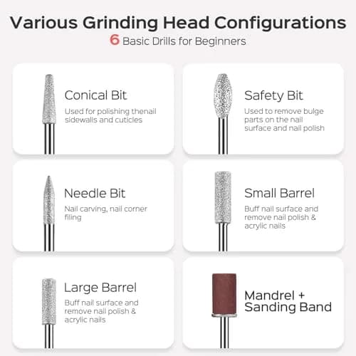 COSLUS C42 Cordless Nail Drill File with Stepless Precise Speed Control, 5.61 oz (159 g) | Professional Manicure Pedicure Tool thumbnail 8