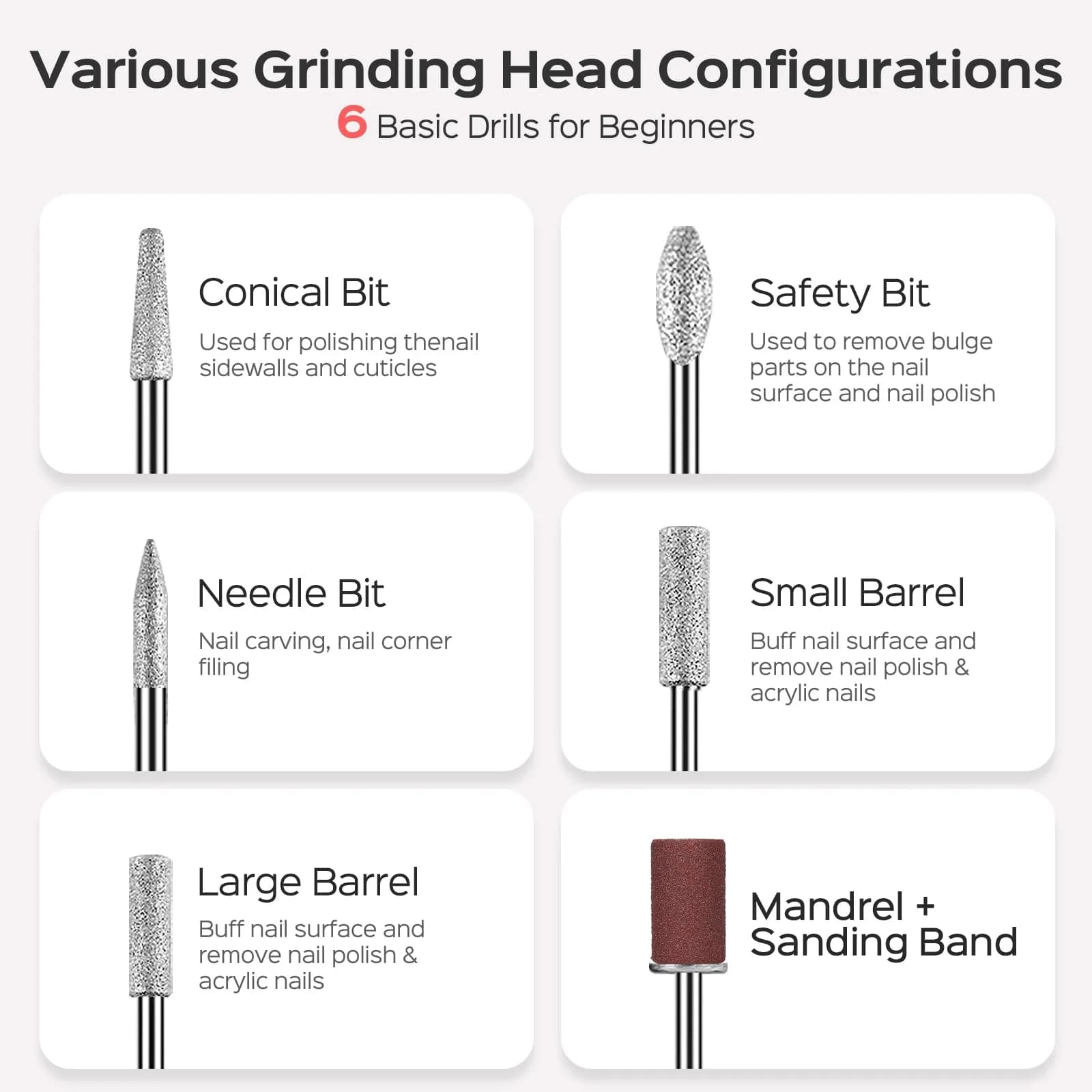 COSLUS C42 Cordless Electric Nail Drill File with Stepless Speed Knob | Professional Portable Manicure Pedicure Rechargeable - view 8