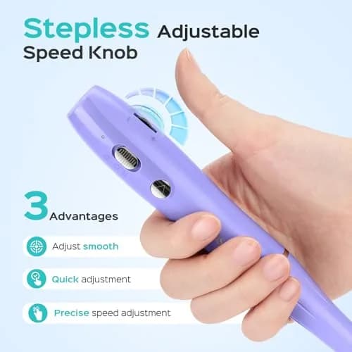 COSLUS C42 Cordless Nail Drill File with Stepless Precise Speed Control, 5.61 oz (159 g) | Professional Manicure Pedicure Tool thumbnail 3