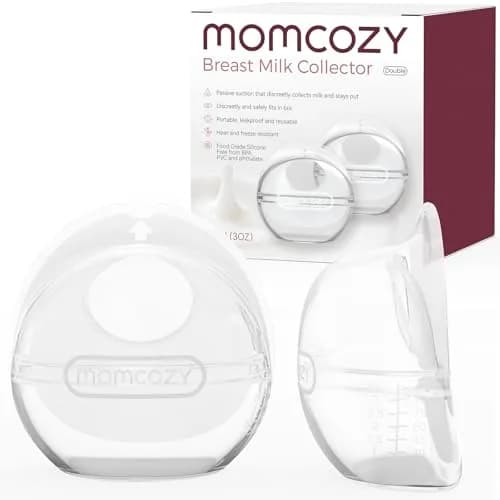 Momcozy Breast Milk Collector 3oz (90ml) 2-Pack | Passive Collection for High Milk Supply thumbnail 1