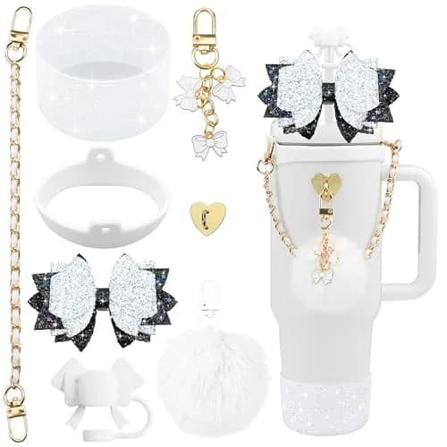 SEMATA Bling Bow Tumbler Accessories for Stanley Cup 30 40oz | Personalized, Fashionable & Durable (70-120 chars) thumbnail 1